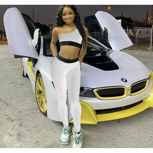 “CityGirl” One Shoulder 2 Piece Set