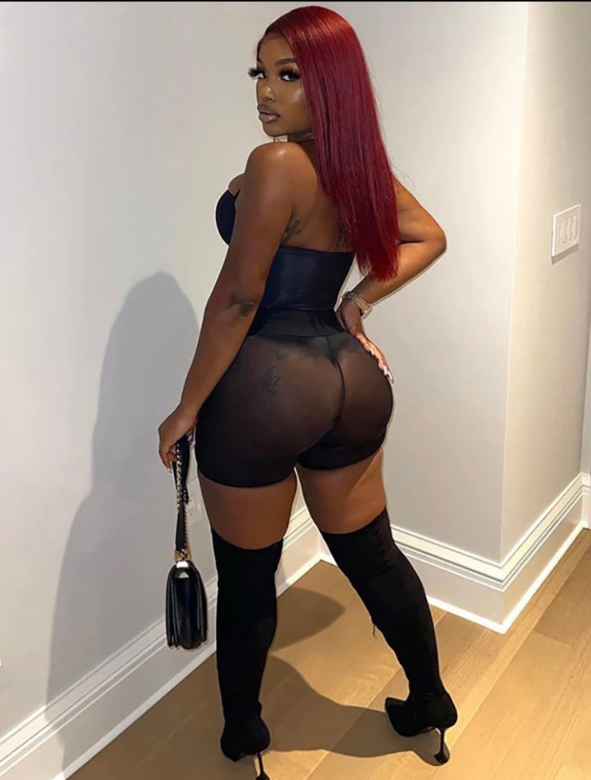 Cami Mesh Biker Short Set