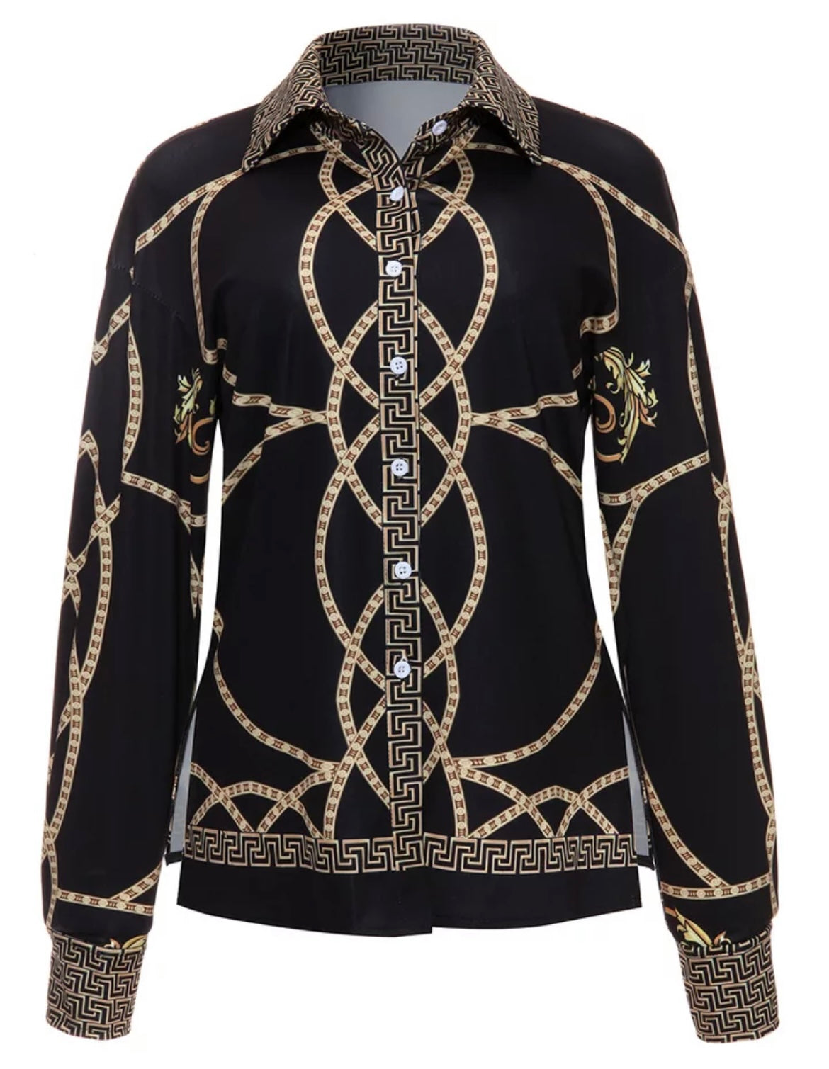 Chained Print Blouse