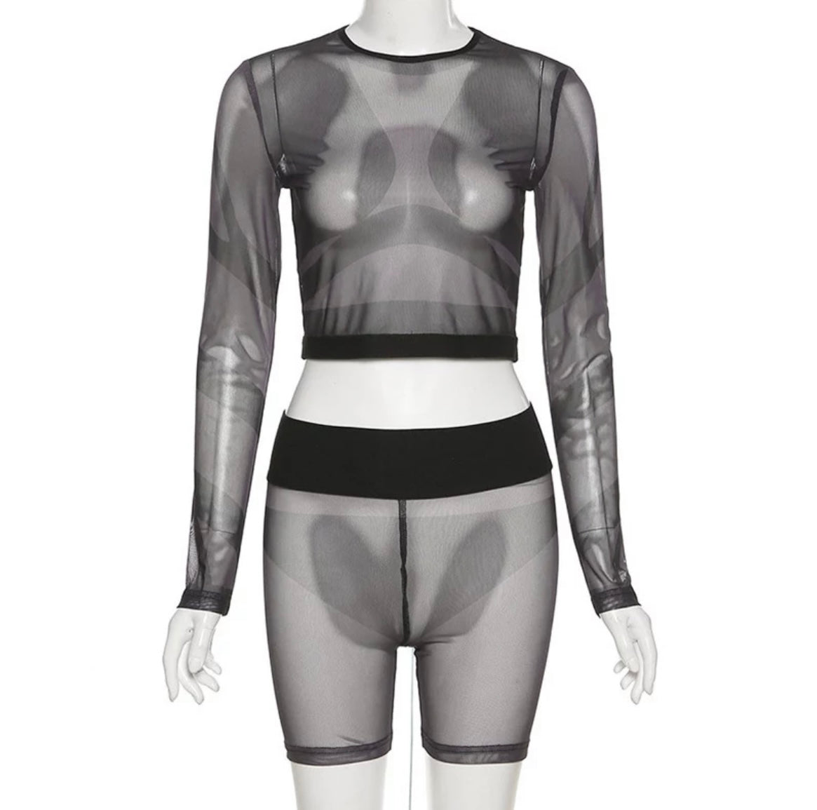 “Infamous Ari” Mesh Biker Short Set