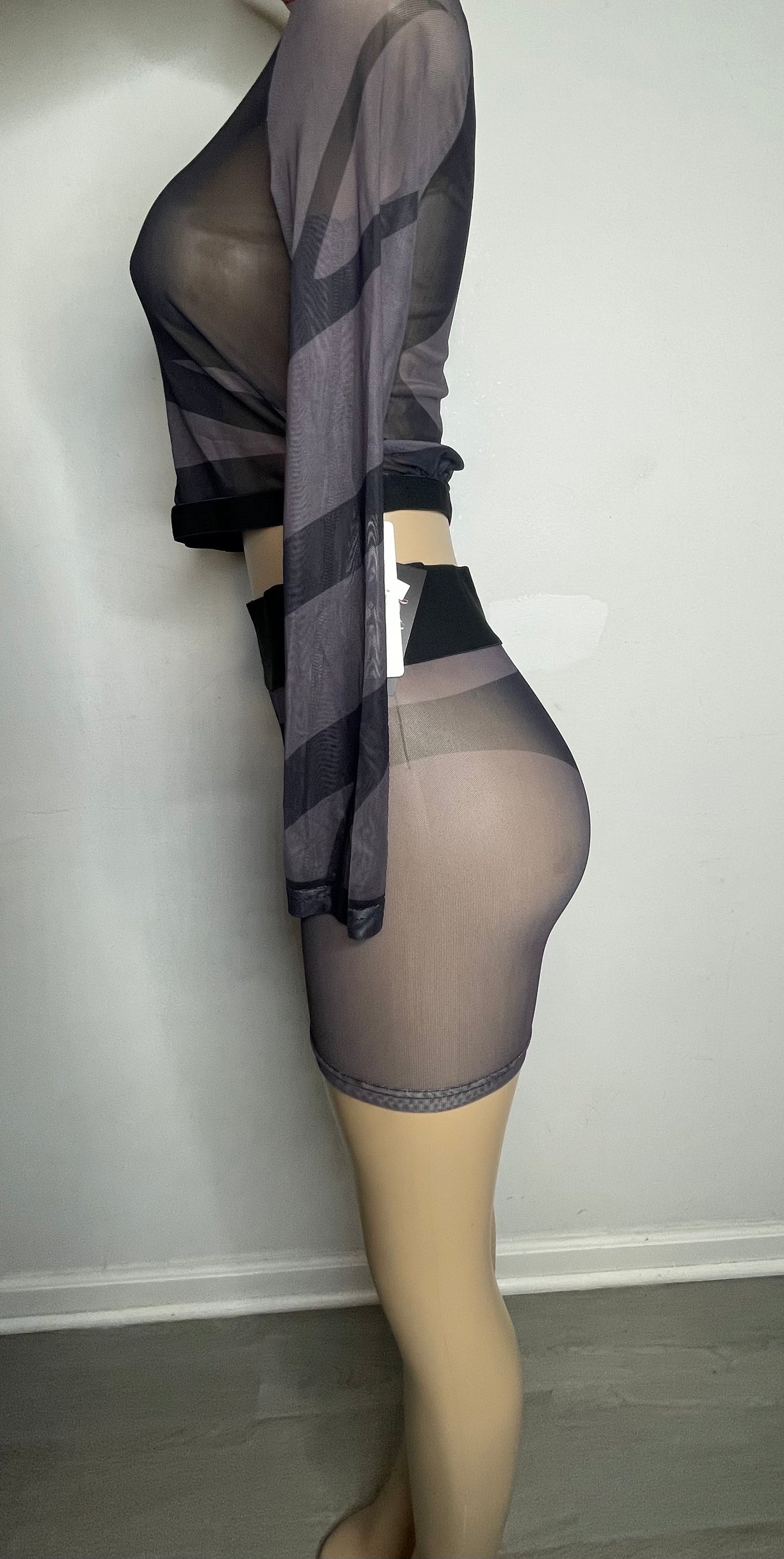 “Infamous Ari” Mesh Biker Short Set