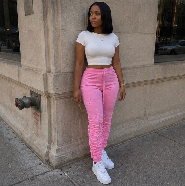 "Stacked" Pants