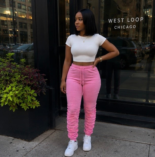 "Stacked" Pants