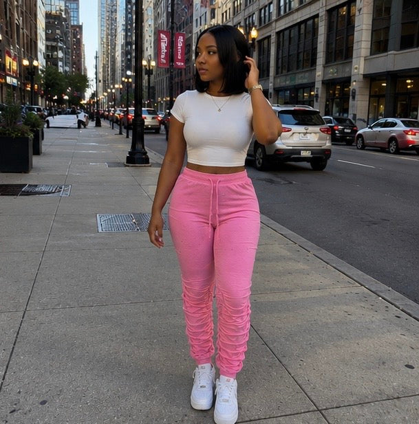 "Stacked" Pants