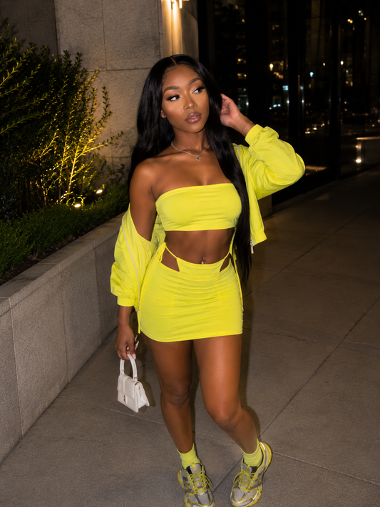3 Piece Duster Bandeau & Skirt Set